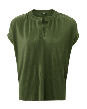 Plissé top - Warm groen
