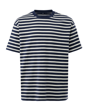 HIMALAYA Striped T-shirt relaxed fit - Mid Navy