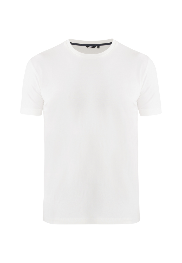 OLIVER Basic Kurzarm Slim Fit - Off White
