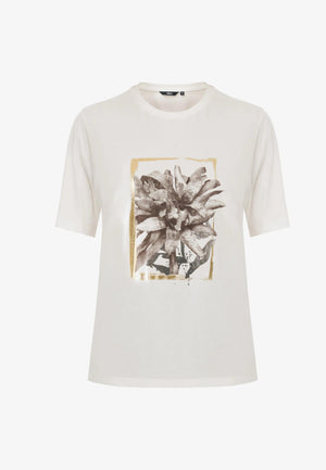 Bedrucktes T-Shirt - Creme