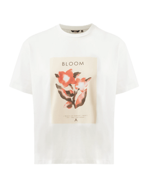 T-Shirt mit Blumenmuster – Off-White