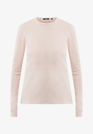 PRIMROSE Rib T-shirt - Lichtroze
