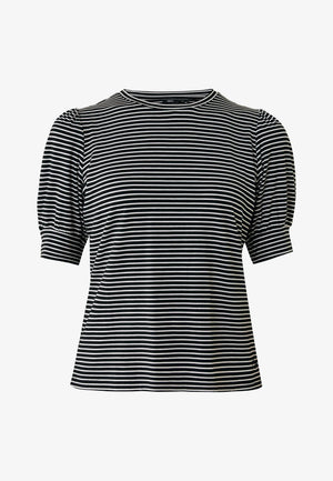 PANSY  puffer striped T-shirt - Black
