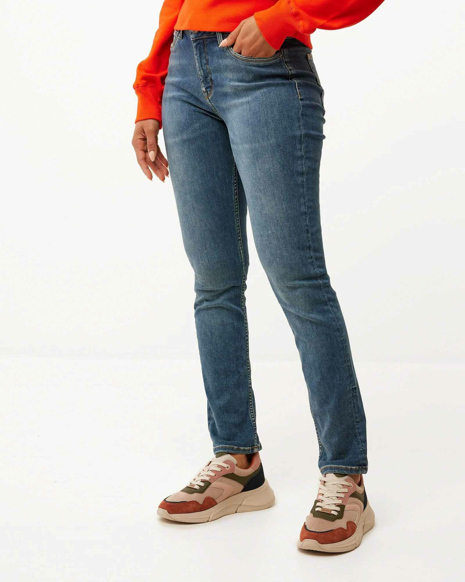 JENNA Mid waist/ Slim leg jeans Classic Blue