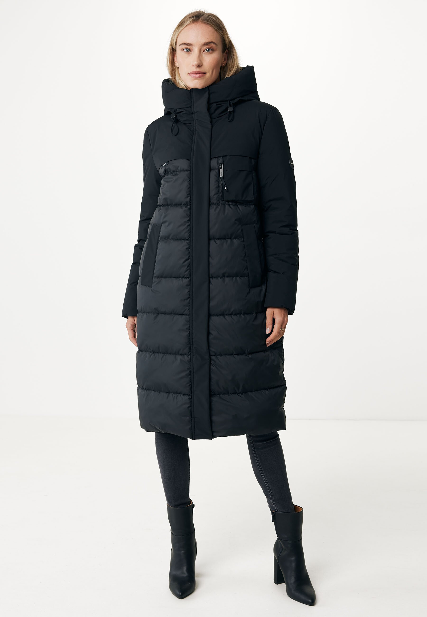 Hooded jacket with chest pocket Black | Mexx