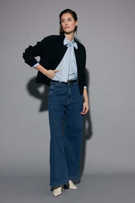 パンツ Blue Version Wide Leg Pants BCBG New York Women's Wide Leg Pant with Side Slits, Nautica