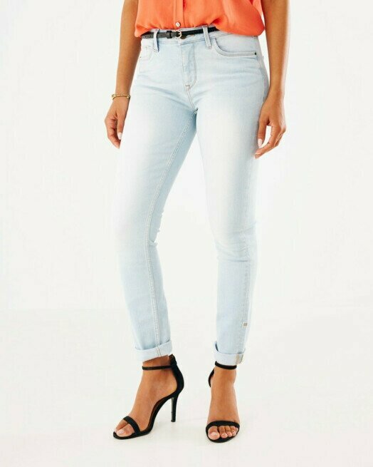 Reserveren streep bespotten JENNA Mid waist/ Slim leg jeans Sky Blue | Mexx | Mexx.com