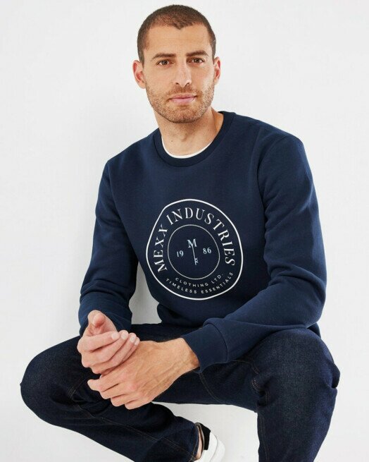Mens sweatshirt navy Clearance