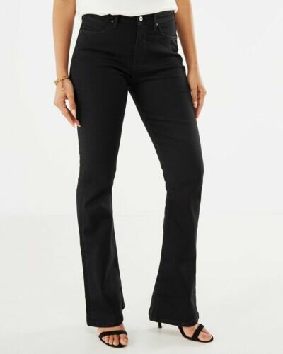 Mexx Women Evy high waist flared jeans black rinsed
