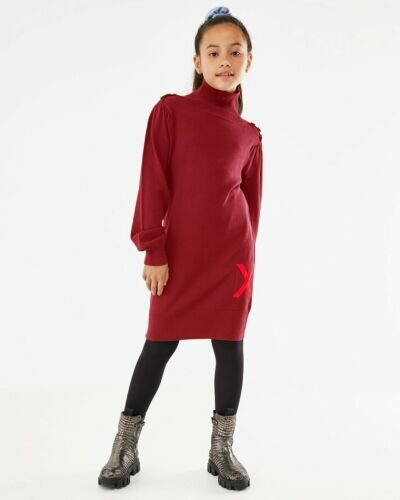 Turtle neck dress Red