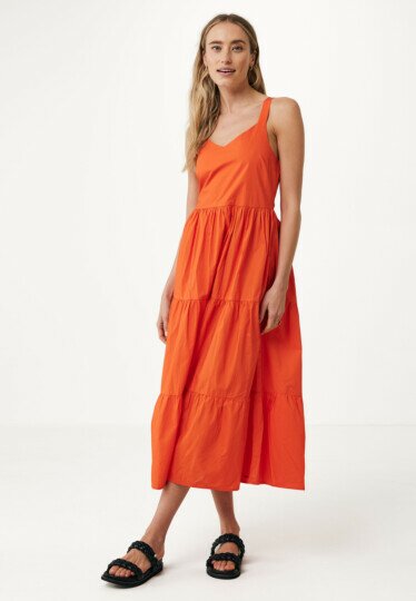 Layered dress Bright Orange