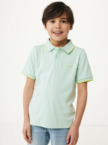 Basic polo with tipping Pastel Green