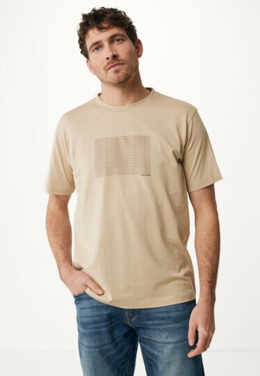 T-shirt with chest print SS Sand