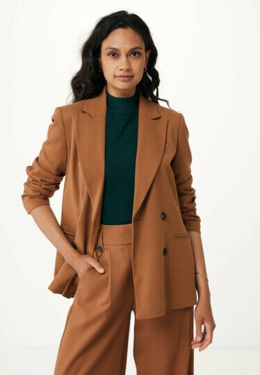 Double Breasted Blazer Camel