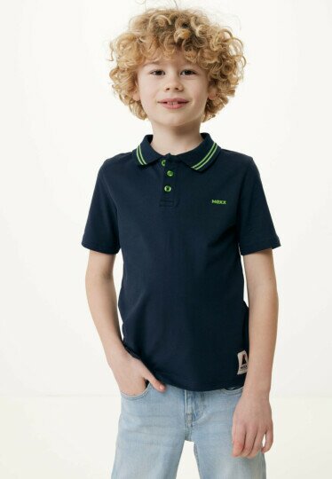 Polo With Tipping Navy