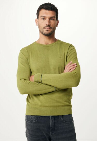 Brian Crew Neck Sweater Ochre Green