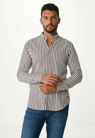 Striped Shirt Burgundy