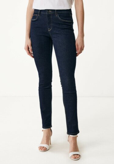 Jenna Mid Waist / Slim Fit Jeans Dark Blue