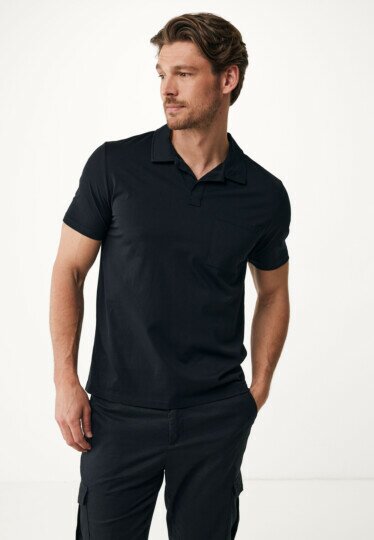 Buttonless polo SS Black