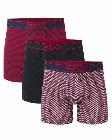 boxers 3-pack navy/rood