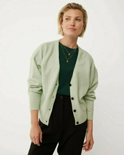 V-neck knitted pullover Light Green