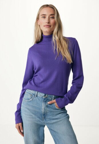 Basic Knit Pullover Purple