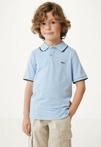 Basic polo with tipping Light Blue