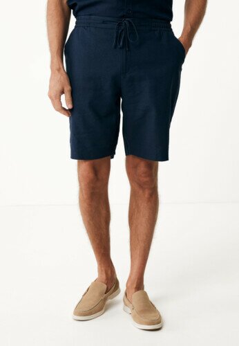 Daniel Basic Linen Shorts Navy