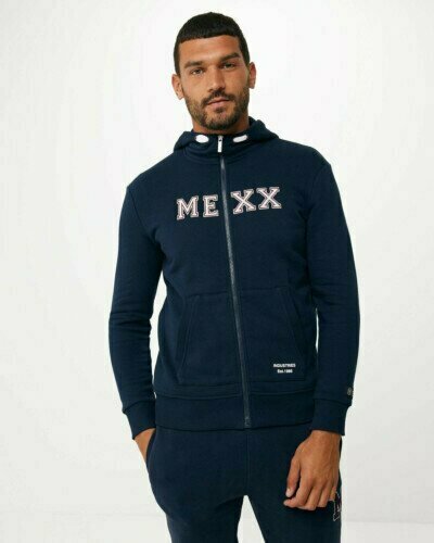 Hoodie with chest artwork Navy