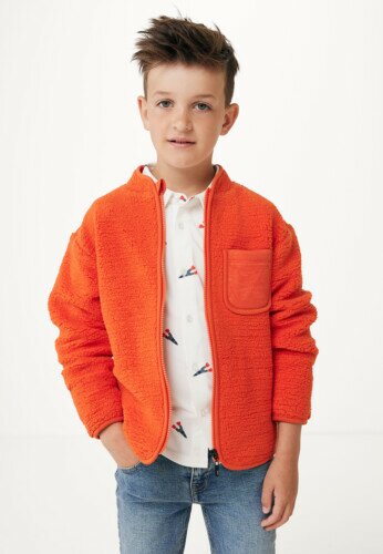 Fake fur jacket Orange