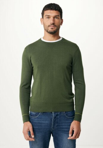 Brian Crew Neck Sweater Warm Green