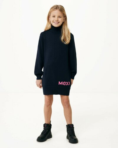 Dress with turtle neck Navy