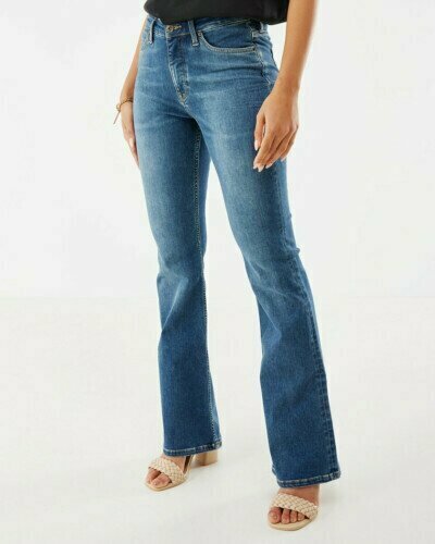 Evy high waist flared jeans classic blue