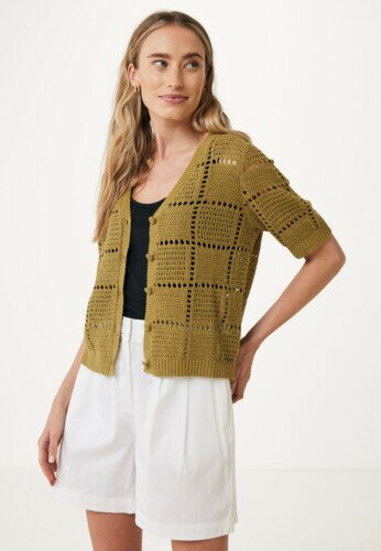 Ajour cardigan Spicy Green