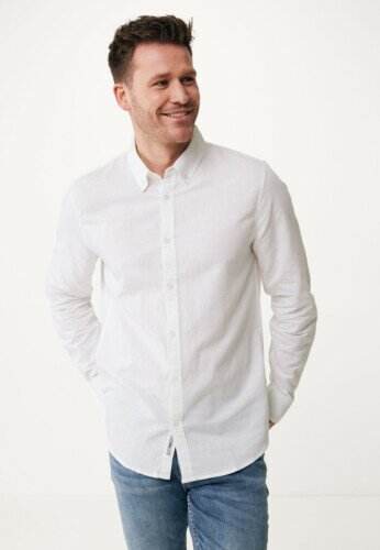 Caleb Basic linen shirt White