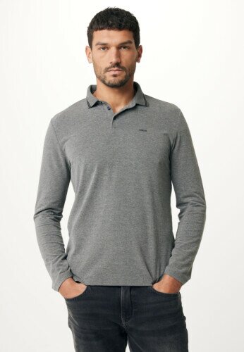 Long Sleeve Polo Anthracite