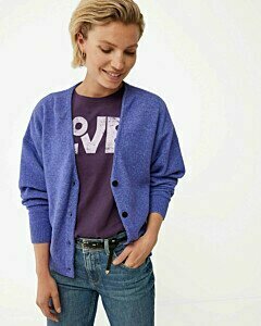 V-neck knitted pullover Light Purple