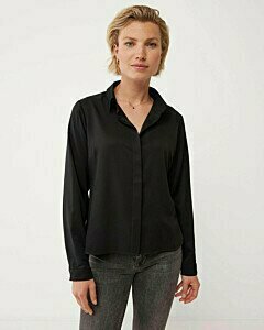 Basic longsleeve blouse Black