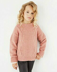 Mexx pink cable knit pullover for girls