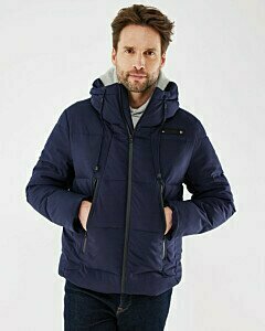 Hooded puffer jacket Navy