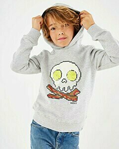 mexx boys Sequins hooded sweater grey melee