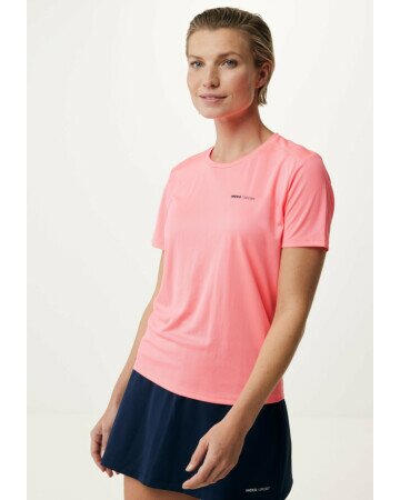 Korte Mouwen Sport T-shirt Neon Roze