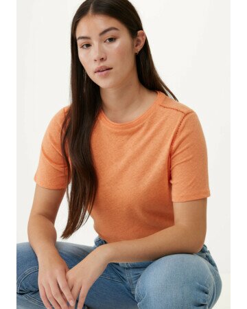 Ronde Hals T-shirt Oranje