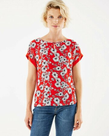 Mexx women Printed combi top Red