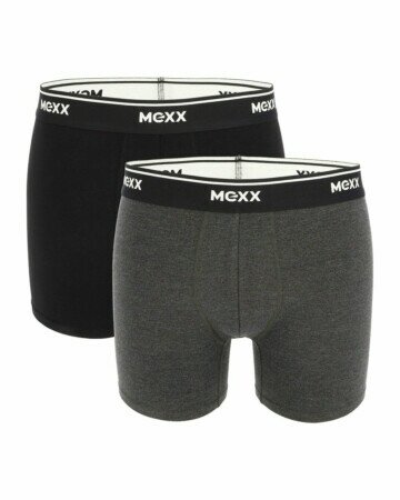 Mexx boxershorts 2 pack black antracite