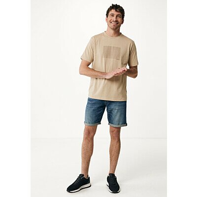 T-shirt with chest print SS Sand | Mexx.com