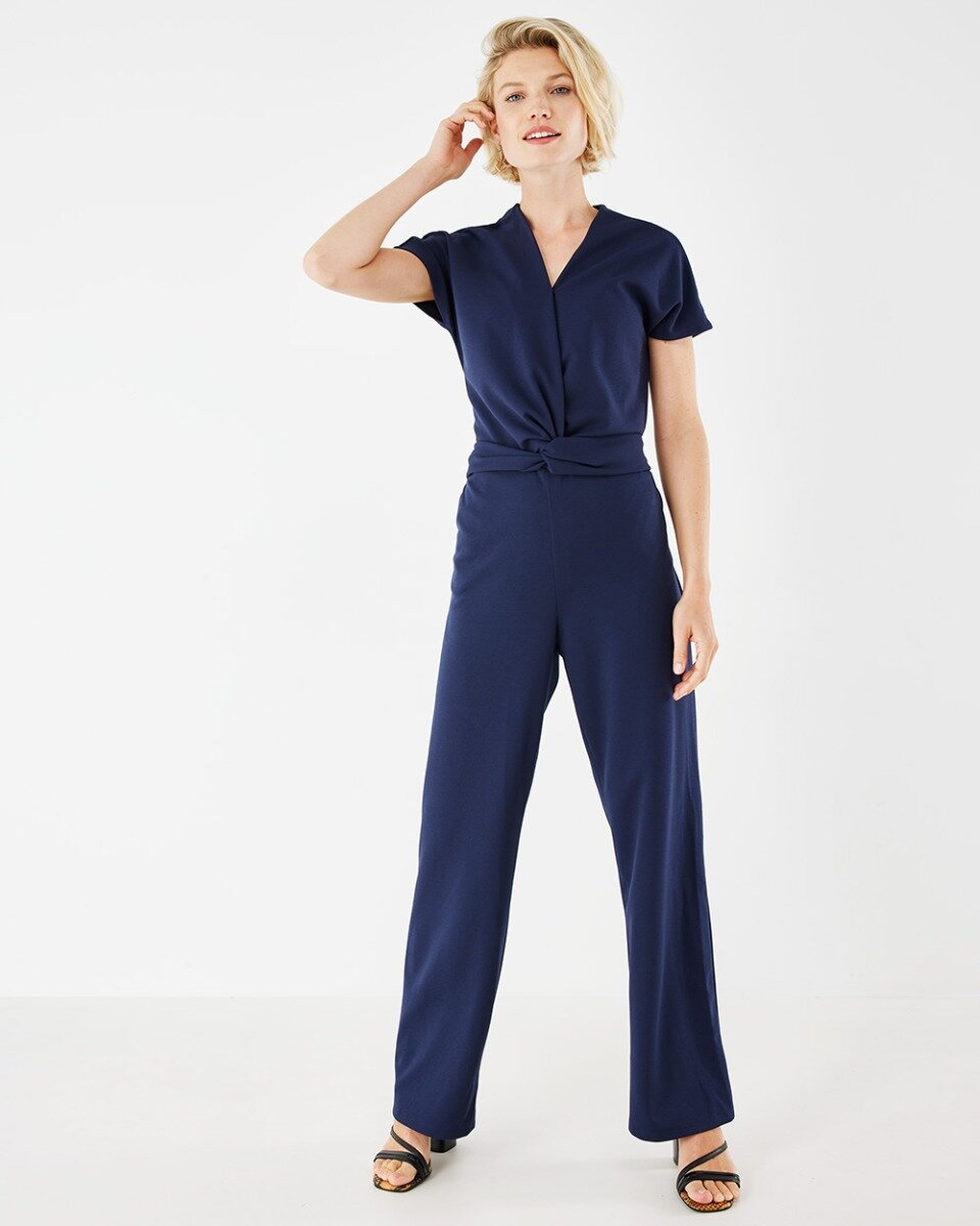 Twisted front jumpsuit Navy